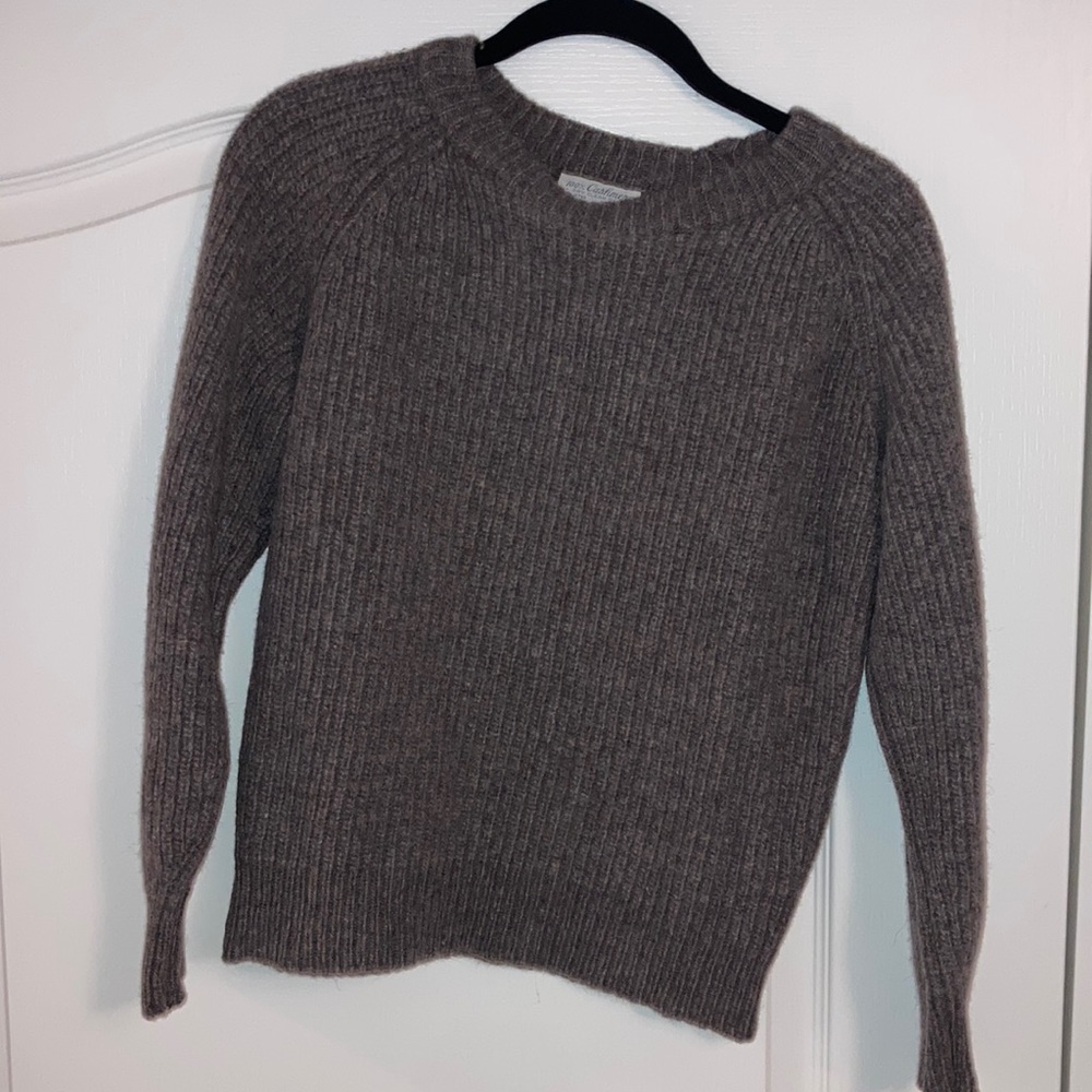 Cashmere tweed sweater, chunky knit